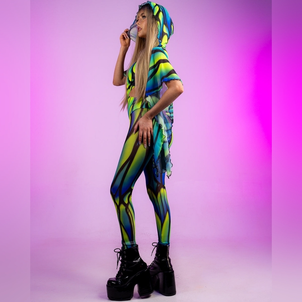 Candy Catz Flutter Fairy Hooded Jumpsuit Festival / HALLOWEEN - Picture 4 of 9